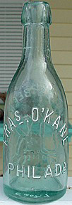 FRANCES O'KANE WEISS BEER EMBOSSED BEER BOTTLE