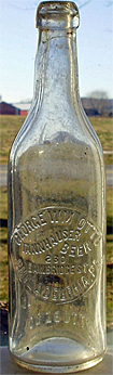 GEORGE WILLIAM OTTO TANNHAUSER BEER EMBOSSED BEER BOTTLE