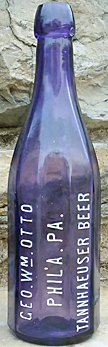 GEORGE WILLIAM OTTO TANNHAUSER BEER EMBOSSED BEER BOTTLE