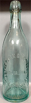 THE PARK BREWING COMPANY EMBOSSED BEER BOTTLE