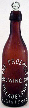 THE PROSPECT BREWING COMPANY EMBOSSED BEER BOTTLE