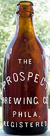 THE PROSPECT BREWING COMPANY EMBOSSED BEER BOTTLE