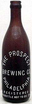 THE PROSPECT BREWING COMPANY EMBOSSED BEER BOTTLE