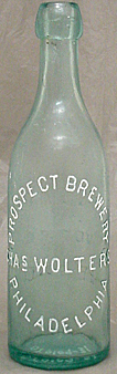 PROSPECT BREWERY EMBOSSED BEER BOTTLE