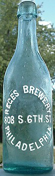 REGES BREWERY EMBOSSED BEER BOTTLE