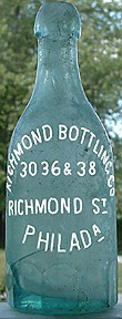 RICHMOND BOTTLING COMPANY WEIS BEER EMBOSSED BEER BOTTLE