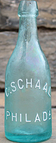 C. SCHAAL WEISS BEER EMBOSSED BEER BOTTLE