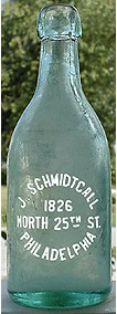 J. SCHMIDTGALL WEISS BEER EMBOSSED BEER BOTTLE