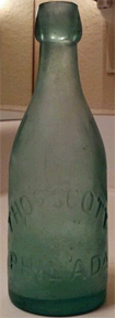 THOMAS SCOTT WEISS BEER EMBOSSED BEER BOTTLE