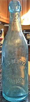 THEIS BREWERY EMBOSSED BEER BOTTLE