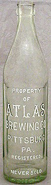 ATLAS BREWING COMPANY EMBOSSED BEER BOTTLE