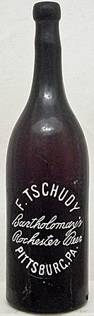 BARTHOLOMAY'S ROCHESTER BEER EMBOSSED BEER BOTTLE