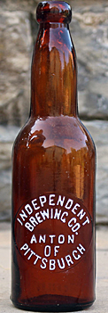 INDEPENDENT BREWING COMPANY EMBOSSED BEER BOTTLE