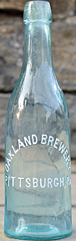 OAKLAND BREWERY EMBOSSED BEER BOTTLE