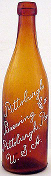 PITTSBURGH BREWING COMPANY EMBOSSED BEER BOTTLE