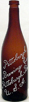 PITTSBURGH BREWING COMPANY EMBOSSED BEER BOTTLE