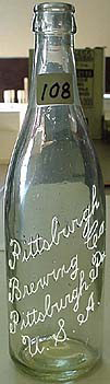 PITTSBURGH BREWING COMPANY EMBOSSED BEER BOTTLE