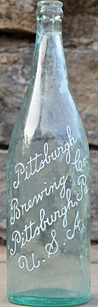 PITTSBURGH BREWING COMPANY EMBOSSED BEER BOTTLE