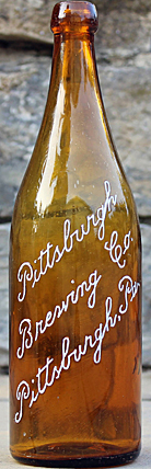 PITTSBURGH BREWING COMPANY EMBOSSED BEER BOTTLE