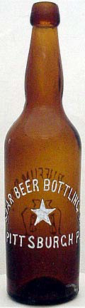 STAR BEER BOTTLING COMPANY EMBOSSED BEER BOTTLE