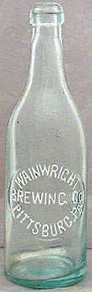 WAINWRIGHT BREWING COMPANY EMBOSSED BEER BOTTLE