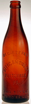 RETTIG BREWING COMPANY EMBOSSED BEER BOTTLE