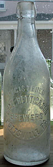 RETTIG BREWING COMPANY EMBOSSED BEER BOTTLE