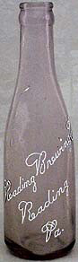 READING BREWING COMPANY EMBOSSED BEER BOTTLE