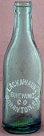 LACKAWANNA BREWING COMPANY EMBOSSED BEER BOTTLE