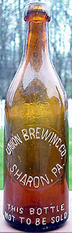 UNION BREWING COMPANY EMBOSSED BEER BOTTLE