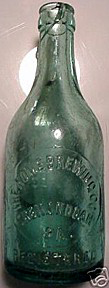 THE HOME BREWING COMPANY EMBOSSED BEER BOTTLE