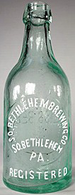 SOUTH BETHLEHEM BREWING COMPANY EMBOSSED BEER BOTTLE