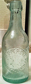 O. O. TRONE WEISS BEER EMBOSSED BEER BOTTLE