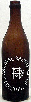 NATIONAL BREWING COMPANY EMBOSSED BEER BOTTLE