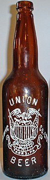 UNION BEER EMBOSSED BEER BOTTLE