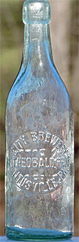 F. THEOBALD CITY BREWERY EMBOSSED BEER BOTTLE