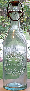 CHARLES SCHWARTZ BREWER EMBOSSED BEER BOTTLE