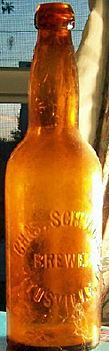 CHARLES SCHWARTZ BREWER EMBOSSED BEER BOTTLE