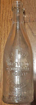 Q. A. KLINE BOTTLER OF STEGMAIER'S BEER & PORTER EMBOSSED BEER BOTTLE