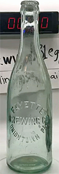 FAYETTE BREWING COMPANY EMBOSSED BEER BOTTLE