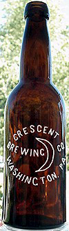 CRESCENT BREWING COMPANY EMBOSSED BEER BOTTLE