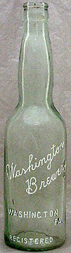 WASHINGTON BREWERY EMBOSSED BEER BOTTLE