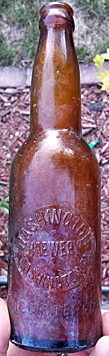 WASHINGTON BREWERY EMBOSSED BEER BOTTLE