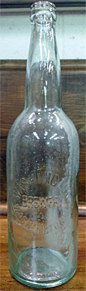 WASHINGTON BREWERY EMBOSSED BEER BOTTLE