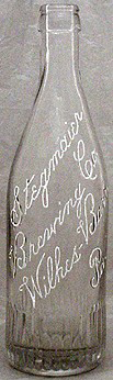 STEGMAIER BREWING COMPANY EMBOSSED BEER BOTTLE