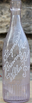 STEGMAIER BREWING COMPANY EMBOSSED BEER BOTTLE