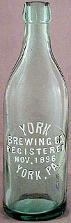 YORK BREWING COMPANY EMBOSSED BEER BOTTLE