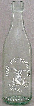 YORK BREWING COMPANY EMBOSSED BEER BOTTLE