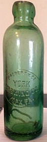 YORK BREWING COMPANY EMBOSSED BEER BOTTLE