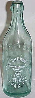 YORK BREWING COMPANY EMBOSSED BEER BOTTLE